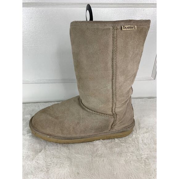 Bearpaw Womens Size 10 Beige Suede Mid-Calf Boots - Picture 4 of 9